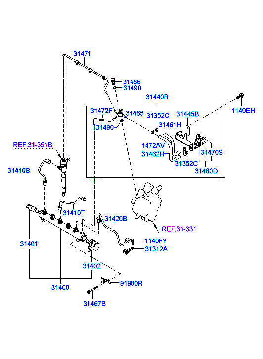 Топливная схема d4cb